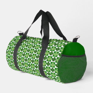 SlipperyJoe's Saint Patrick's Day four leaf clover Duffle Bag
