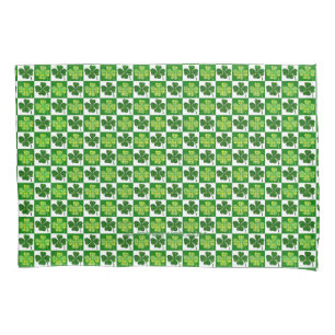 SlipperyJoe's Saint Patrick's Day four leaf clover Pillowcase