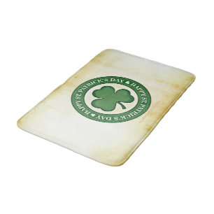 SlipperyJoe's Saint Patrick's Day glossy three lea Bath Mat