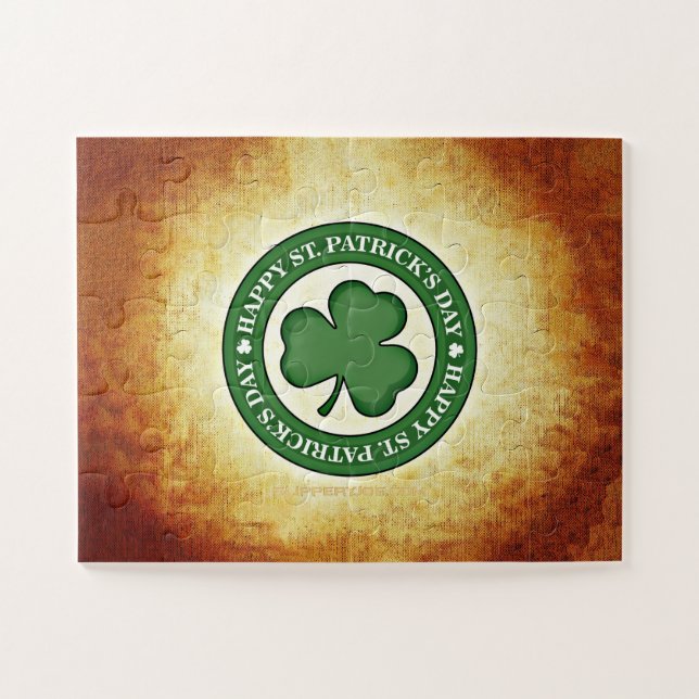 SlipperyJoe's Saint Patrick's Day glossy three lea Jigsaw Puzzle (Horizontal)