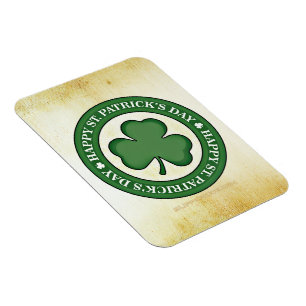SlipperyJoe's Saint Patrick's Day glossy three lea Magnet