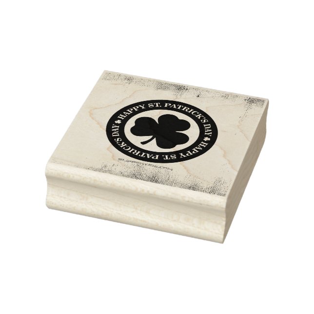 SlipperyJoe's Saint Patrick's Day glossy three lea Rubber Stamp (Stamp)