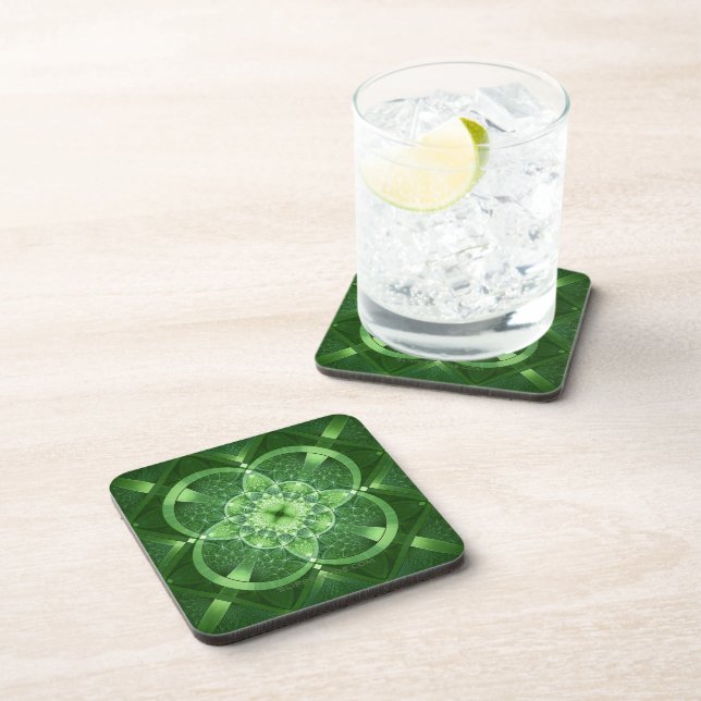 SlipperyJoe's Saint Patrick's Day glowing four lea Coaster (Right Side)