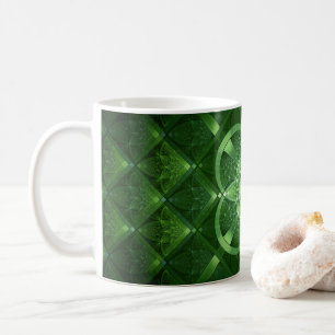 SlipperyJoe's Saint Patrick's Day glowing four lea Coffee Mug