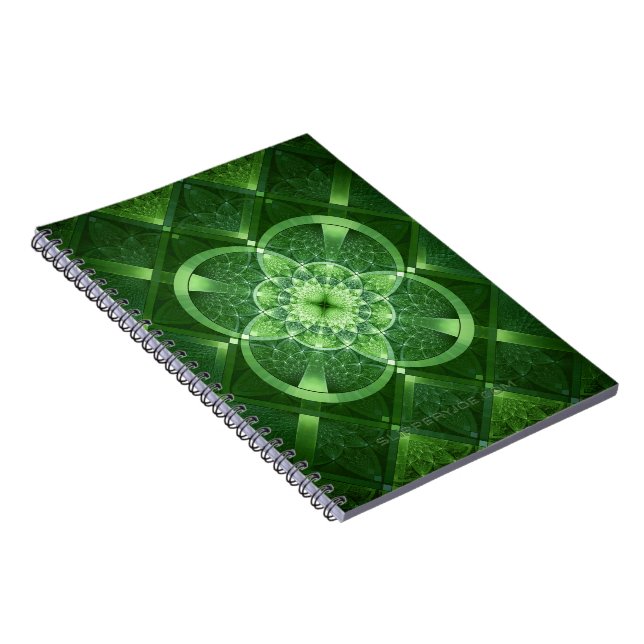 SlipperyJoe's Saint Patrick's Day glowing four lea Notebook (Right Side)