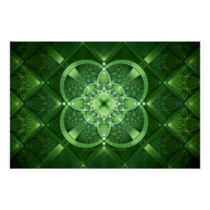 SlipperyJoe's Saint Patrick's Day glowing four lea Poster