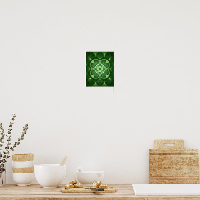 SlipperyJoe's Saint Patrick's Day glowing four lea Poster (Kitchen)