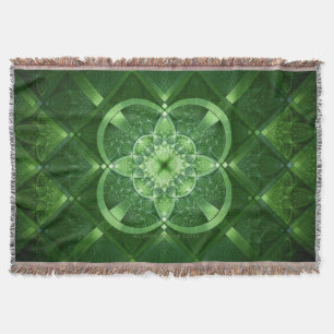 SlipperyJoe's Saint Patrick's Day glowing four lea Throw Blanket
