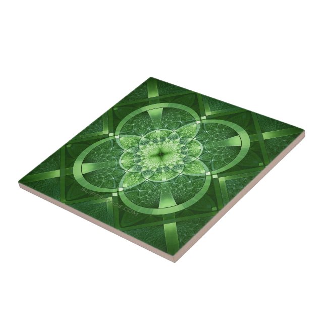 SlipperyJoe's Saint Patrick's Day glowing four lea Tile (Side)