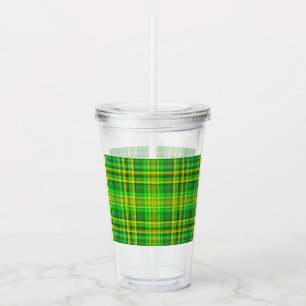 SlipperyJoe's Saint Patrick's Day green-yellow pla Acrylic Tumbler