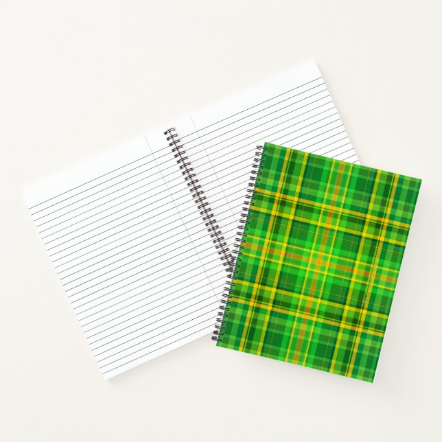 SlipperyJoe's Saint Patrick's Day green-yellow pla Notebook (Inside)