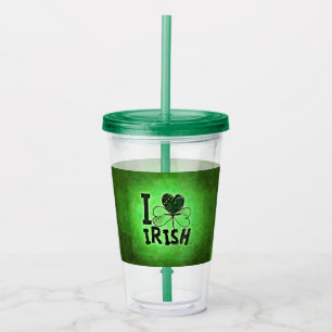 SlipperyJoe's Saint Patrick's Day holiday Irish pr Acrylic Tumbler