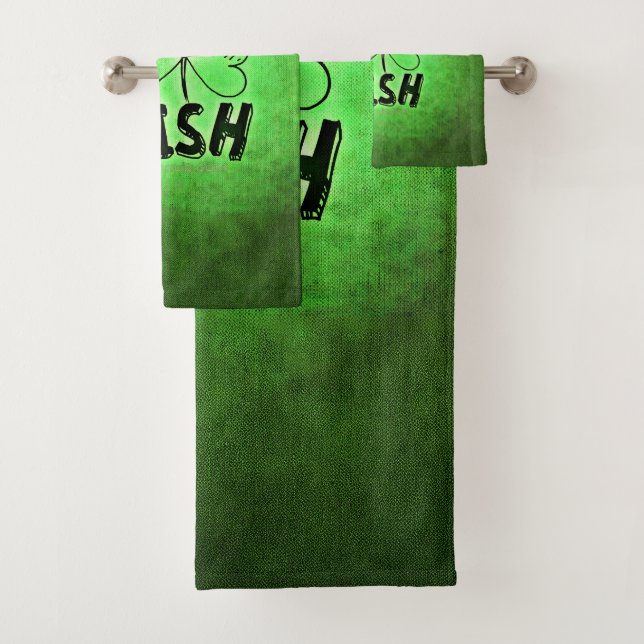SlipperyJoe's Saint Patrick's Day holiday Irish pr Bath Towel Set (Insitu)