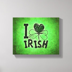 SlipperyJoe's Saint Patrick's Day holiday Irish pr Canvas Print