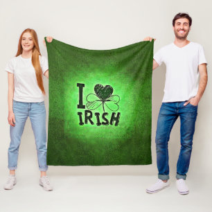 SlipperyJoe's Saint Patrick's Day holiday Irish pr Fleece Blanket