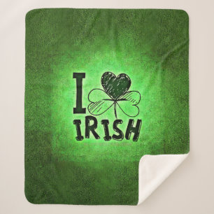 SlipperyJoe's Saint Patrick's Day holiday Irish pr Sherpa Blanket