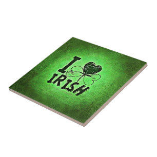 SlipperyJoe's Saint Patrick's Day holiday Irish pr Tile