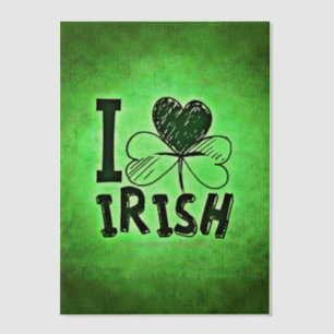 SlipperyJoe's Saint Patrick's Day holiday Irish pr Vellum Invitations
