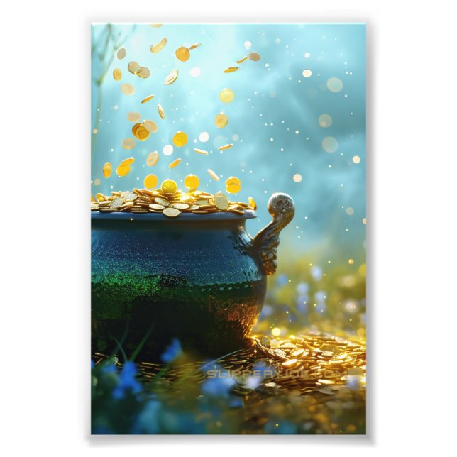 SlipperyJoe's Saint Patrick's Day large ornate pot Photo Print (Front)
