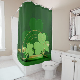 SlipperyJoe's Saint Patrick's Day LGBTQIA three-le Shower Curtain
