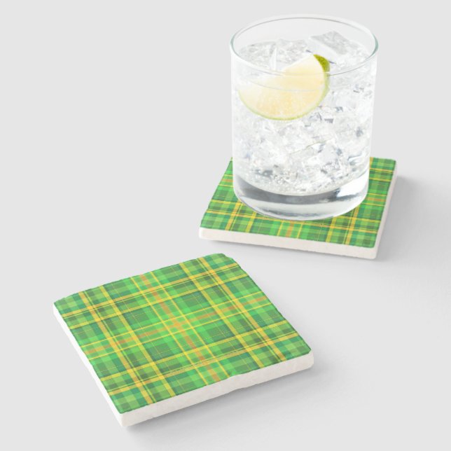 SlipperyJoe's Saint Patrick's Day reminiscent Iris Stone Coaster (Side)