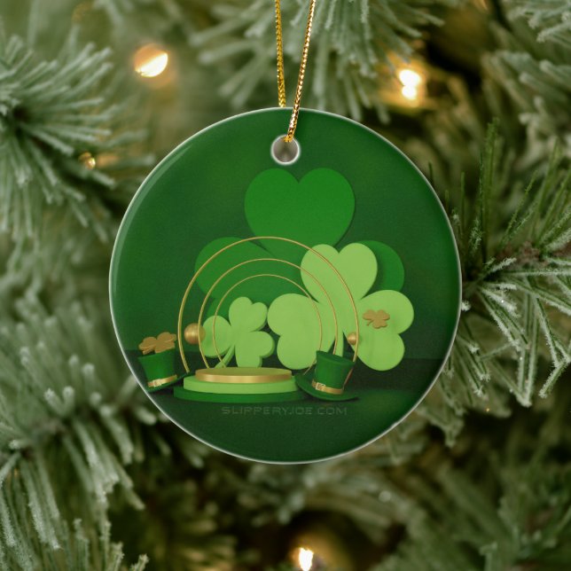 SlipperyJoe's Saint Patrick's Day theme leprechaun Ceramic Tree Decoration (Tree)