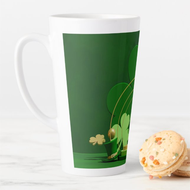 SlipperyJoe's Saint Patrick's Day theme leprechaun Latte Mug (In Situ)