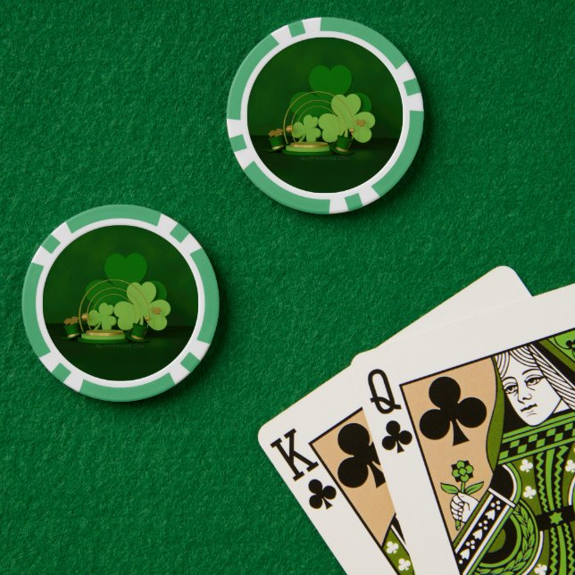 SlipperyJoe's Saint Patrick's Day theme leprechaun Poker Chips (Poker Table (Double))