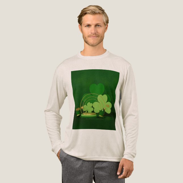SlipperyJoe's Saint Patrick's Day theme leprechaun Tri-Blend Shirt (Full Front)