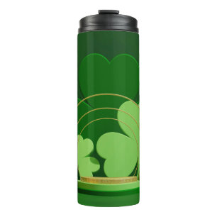 SlipperyJoe's Saint Patrick's Day three-leaf clove Thermal Tumbler