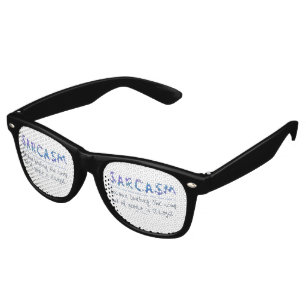 SlipperyJoe's Sarcasm funny slogan saying playful  Retro Sunglasses