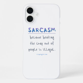 SlipperyJoe's sarcasm polished metal illusion high iPhone 16 Plus Case