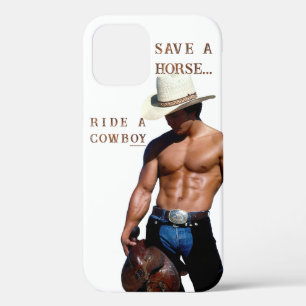 SlipperyJoe's Save a horse Ride A Cowboy hat muscu iPhone 12 Pro Case