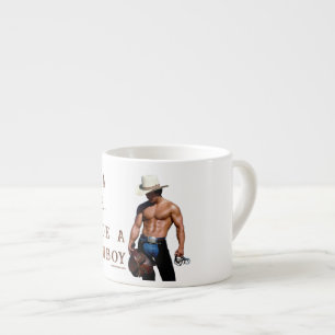 SlipperyJoe's Save a horse Ride A Cowboy hat muscu Espresso Cup