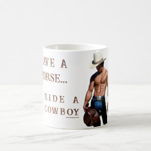SlipperyJoe's save horse ride straw cowboy hat mus Coffee Mug