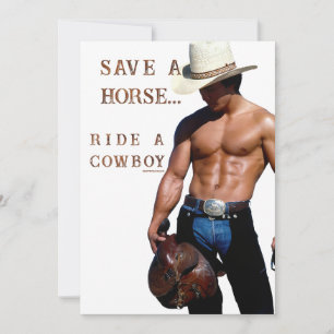 SlipperyJoe's save horse ride straw cowboy hat mus Holiday Card