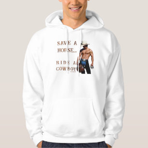 SlipperyJoe's save horse ride straw cowboy hat mus Hoodie