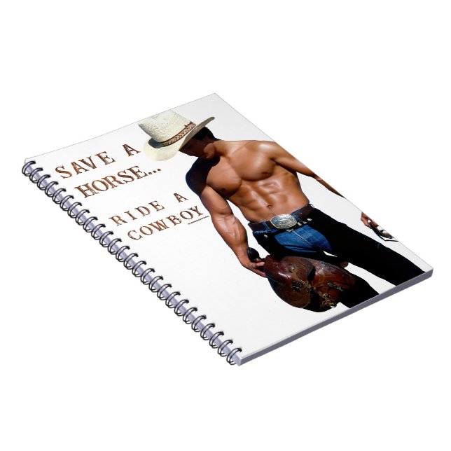 SlipperyJoe's save horse ride straw cowboy hat mus Notebook (Right Side)