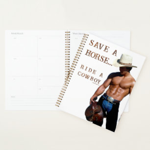 SlipperyJoe's save horse ride straw cowboy hat mus Planner