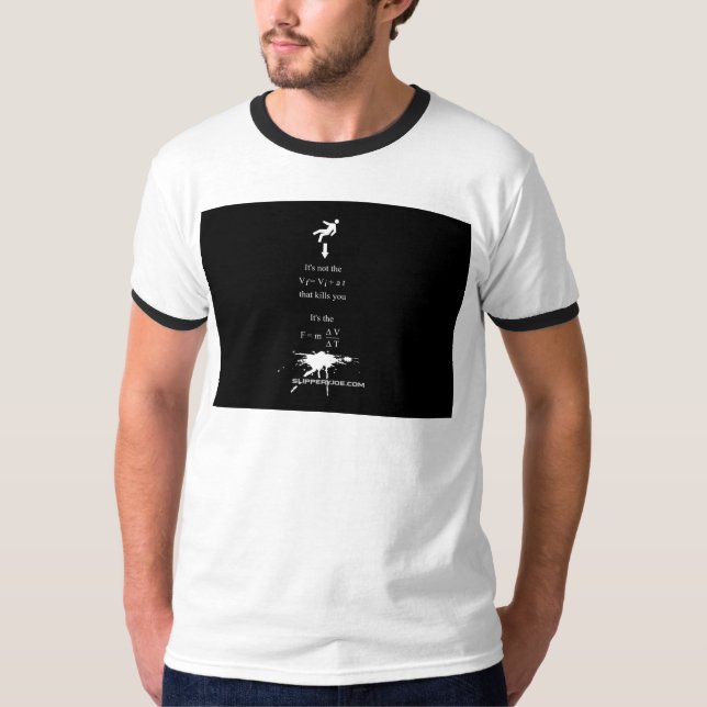 SlipperyJoe's Science math splatter stickman equat T-Shirt (Front)