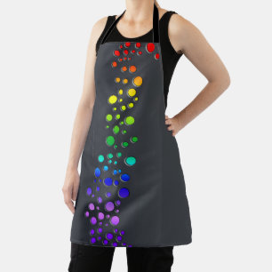 SlipperyJoe's scribbled love word rainbow gradient Apron
