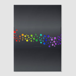 SlipperyJoe's scribbled love word rainbow gradient Vellum Invitations