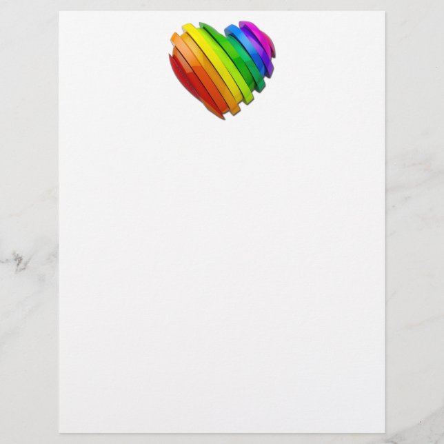 SlipperyJoe's sculptural three‑dimensional heart b Custom Letterhead (Front)