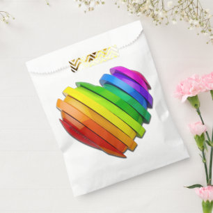SlipperyJoe's sculptural three‑dimensional heart b Favour Bags
