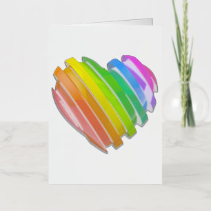 SlipperyJoe's sculptural three‑dimensional heart b Foil Greeting Card
