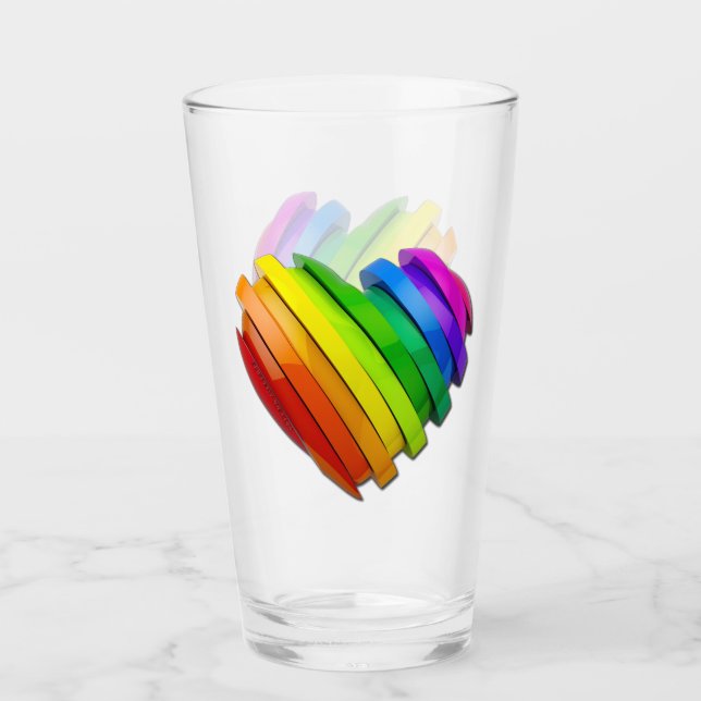 SlipperyJoe's sculptural three‑dimensional heart b Glass (Front)