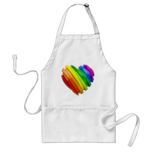 SlipperyJoe's sculptural three‑dimensional heart b Standard Apron