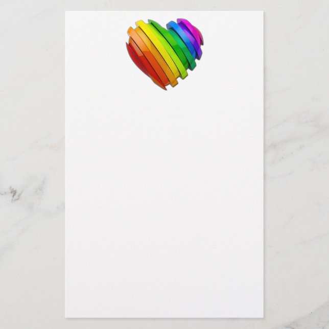 SlipperyJoe's sculptural three‑dimensional heart b Stationery (Front)