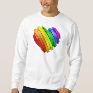 SlipperyJoe's sculptural three‑dimensional heart b Sweatshirt