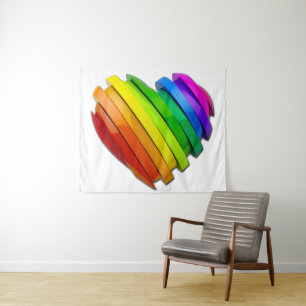 SlipperyJoe's sculptural three‑dimensional heart b Tapestry